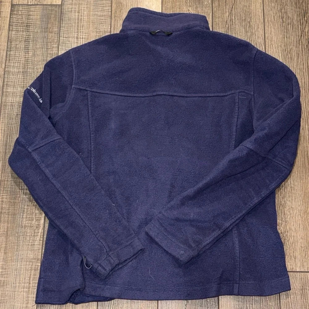 Columbia Mens XL Navy Blue Interchange Full Zip Fleece Jacket Mock Neck Outdoor